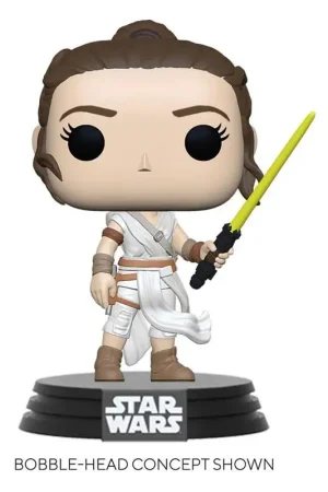 POP! MOVIES STAR WARS EPISODE IX Nº432: FIGURA REY CON SABLE LASER AMARILLO [CAJA] Imprescindible (Must-Have)